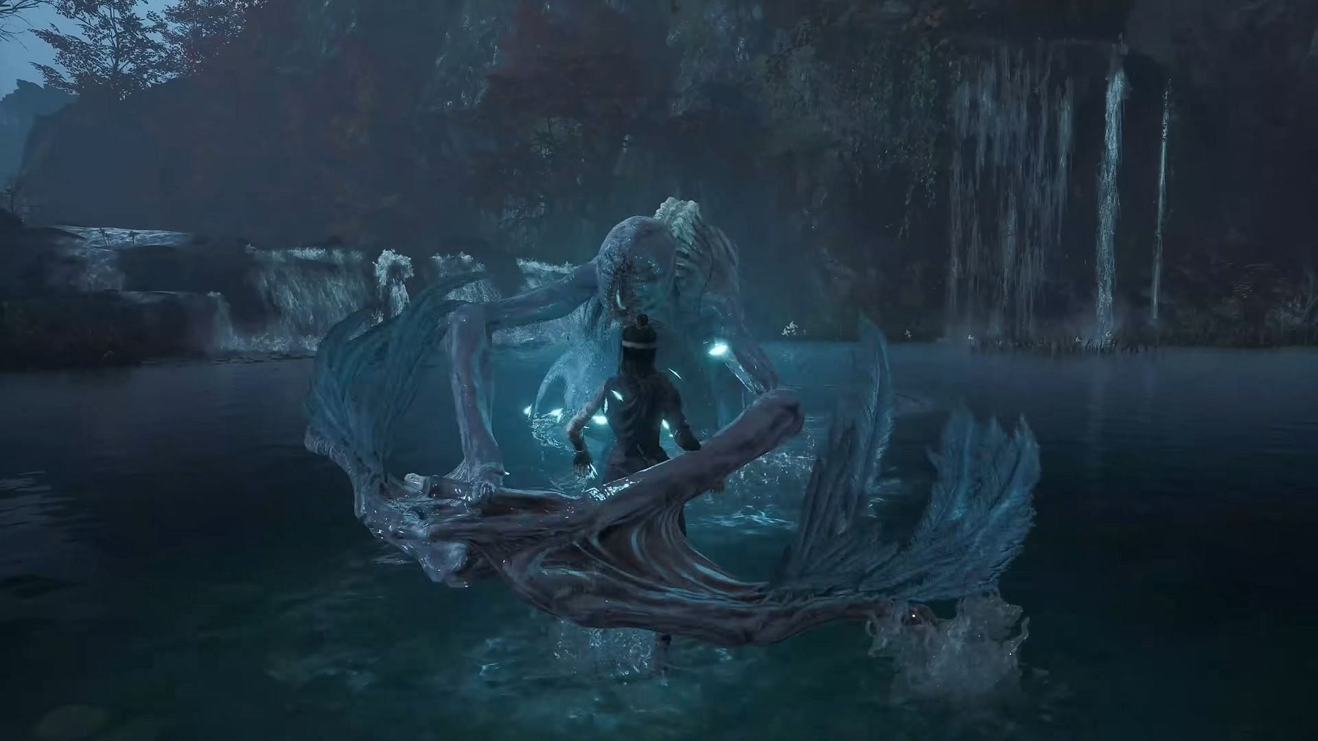 Duel against the Monstrous Toddler - Bai Kru in Wuchang: Fallen Feathers (Image via 505 Games)